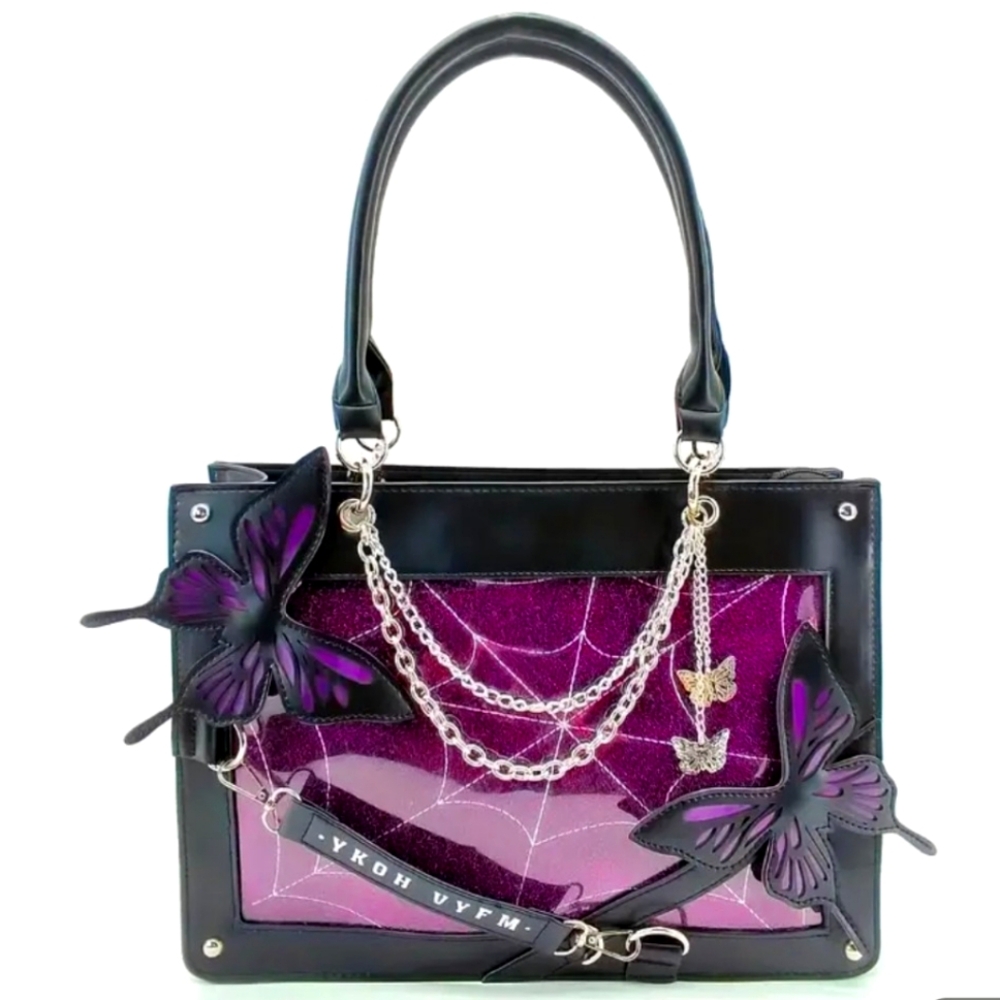 Purple Butterfly Purse - Picture 1 of 5
